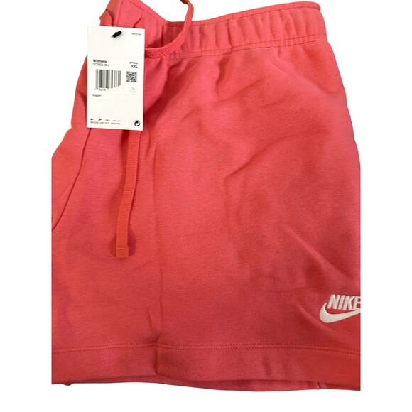 NEW Nike Club Fleece Mid-Rise Shorts Pink Women’s 2XL DQ5802-894 - Picture 5 of 7